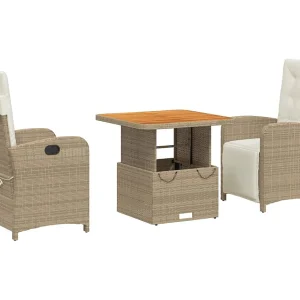 Gorham 3-delige Tuinset met kussens poly rattan beige Gorham 3-delige Tuinset met kussens poly rattan beige