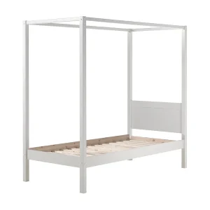 Hemelbed 90×200 cm massief grenen wit gelakt Pino Hemelbed 90×200 cm massief grenen wit gelakt Pino