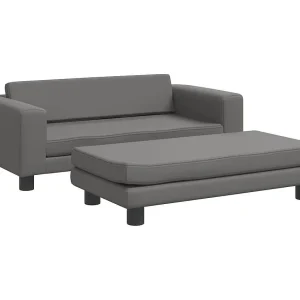 Grace Hondenmand met verlengstuk 100x50x30 cm kunstleer grijs Grace Hondenmand met verlengstuk 100x50x30 cm kunstleer grijs