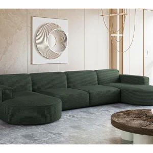 Hoekbank, Modena U XL, stof Poso, groen Hoekbank, Modena U XL, stof Poso, groen
