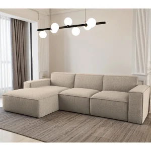 Hoekbank L-vorm Siena stof Artico Beige Links