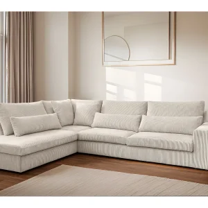 Hoekbank L-vorm SVEN stof Poso Beige Links