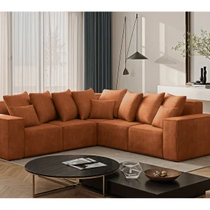 Hoekbank, Corner ELLA, stof Noel, oranje Hoekbank, Corner ELLA, stof Noel, oranje