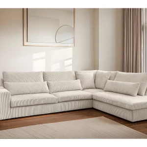 Hoekbank L-vorm SVEN stof Poso Beige Rechts
