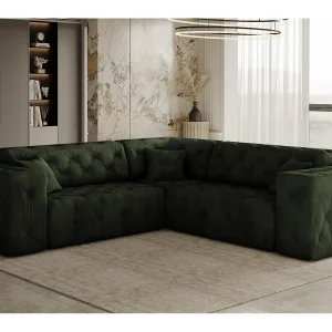 Hoekbank Corner LUX, stof Whisper, groen Hoekbank Corner LUX, stof Whisper, groen