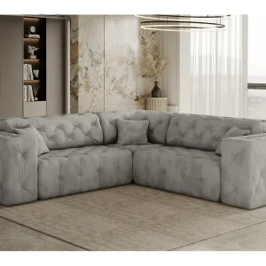 Hoekbank Corner LUX, stof Whisper, zilver Hoekbank Corner LUX, stof Whisper, zilver