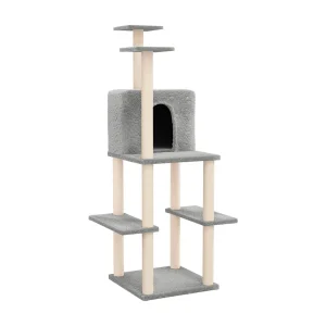Gro Sofie Kattenmeubel met sisal krabpalen 144,5 cm lichtgrijs Gro Sofie Kattenmeubel met sisal krabpalen 144,5 cm lichtgrijs