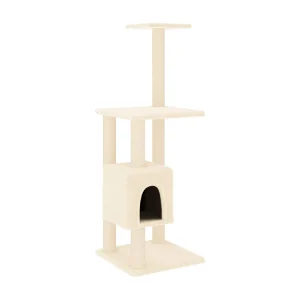 Gormar Kattenkrabpaal met sisal krabpalen 104 cm crèmekleurig Gormar Kattenkrabpaal met sisal krabpalen 104 cm crèmekleurig