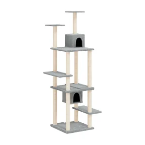 Gudland  Kattenmeubel met sisal krabpalen 176 cm lichtgrijs