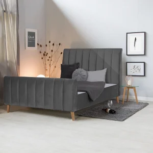 Gestoffeerd Bed 140×200 cm Grijs Gestoffeerd Bed 140×200 cm Grijs