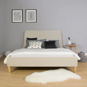 Gestoffeerd bed 140×200 cm Beige