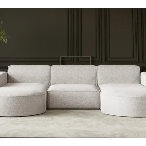 Hoekbank, Modena U-vorm, Verita stof, beige Hoekbank, Modena U-vorm, Verita stof, beige