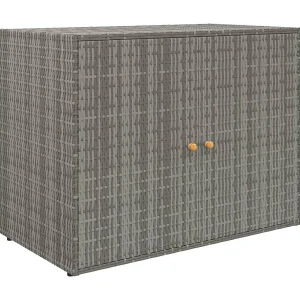 Herber Tuinkast 100×55,5×80 cm poly rattan grijs Herber Tuinkast 100×55,5×80 cm poly rattan grijs