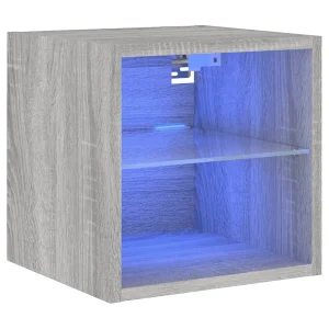 Hans Tv-wandmeubel met LED-verlichting 30×28,5×30 cm grijs sonoma Hans Tv-wandmeubel met LED-verlichting 30×28,5×30 cm grijs sonoma