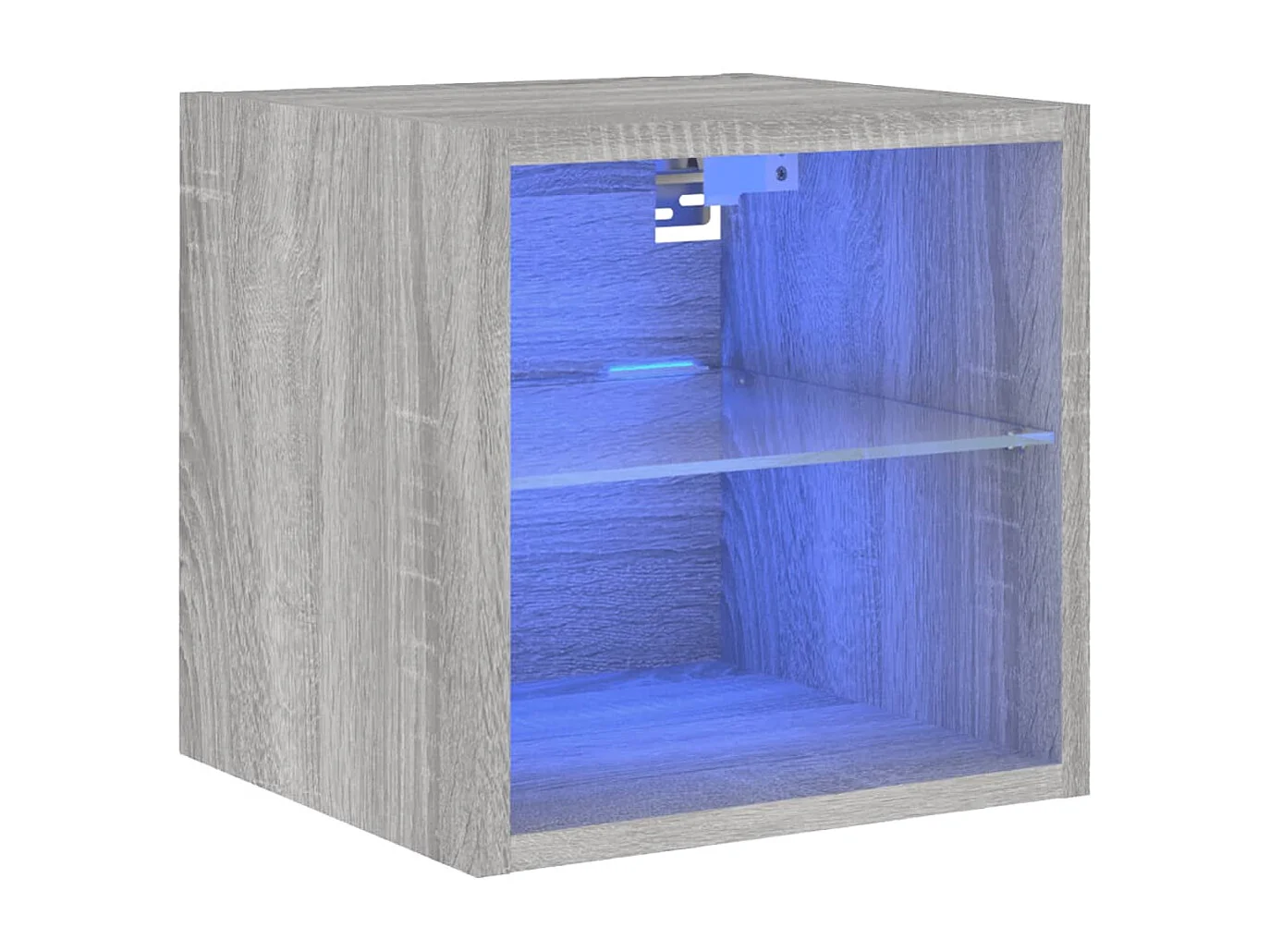 Hans Tv-wandmeubel met LED-verlichting 30x28,5x30 cm grijs sonoma