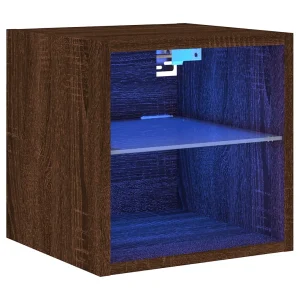 Hans Tv-wandmeubel met LED-verlichting 30×28,5×30 cm bruineikenkleur Hans Tv-wandmeubel met LED-verlichting 30×28,5×30 cm bruineikenkleur