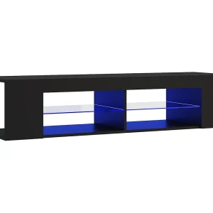Henryetta Tv-meubel met LED-verlichting 135x39x30 cm zwart Henryetta Tv-meubel met LED-verlichting 135x39x30 cm zwart