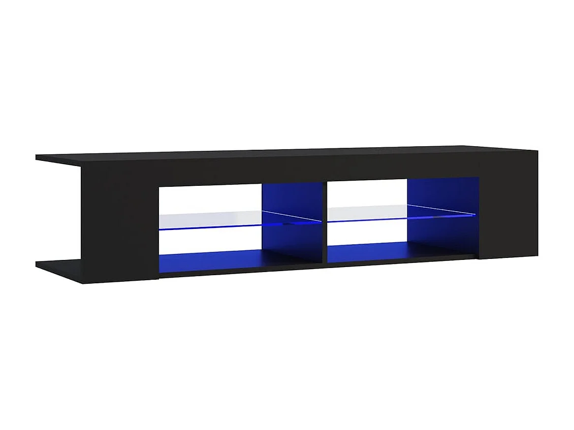 Henryetta Tv-meubel met LED-verlichting 135x39x30 cm zwart