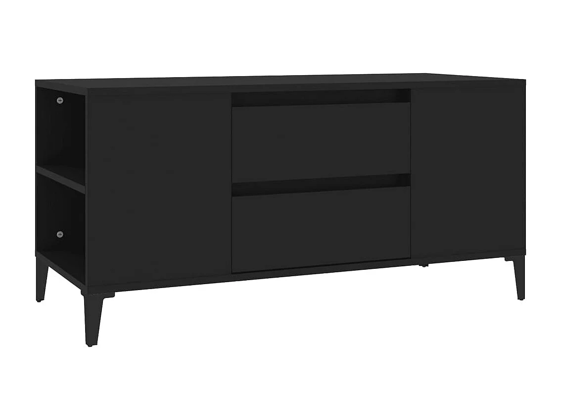 Hermiston Tv-meubel 102x44,5x50 cm bewerkt hout zwart