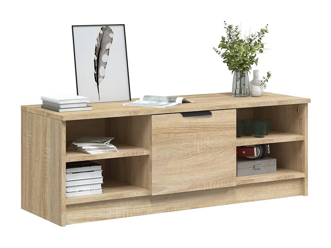 Hilrik Tv-meubel 102x35,5x36,5 cm bewerkt hout sonoma eikenkleurig