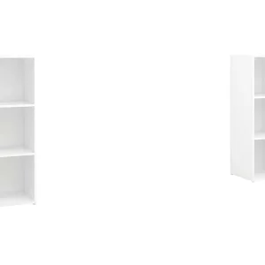 Helene Tv-meubelen 2 st 107x35x37 cm bewerkt houtwit Helene Tv-meubelen 2 st 107x35x37 cm bewerkt houtwit