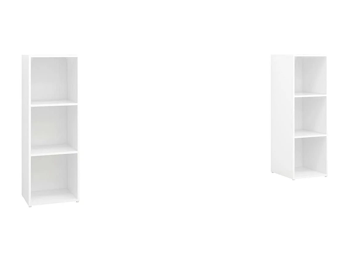 Helene Tv-meubelen 2 st 107x35x37 cm bewerkt houtwit