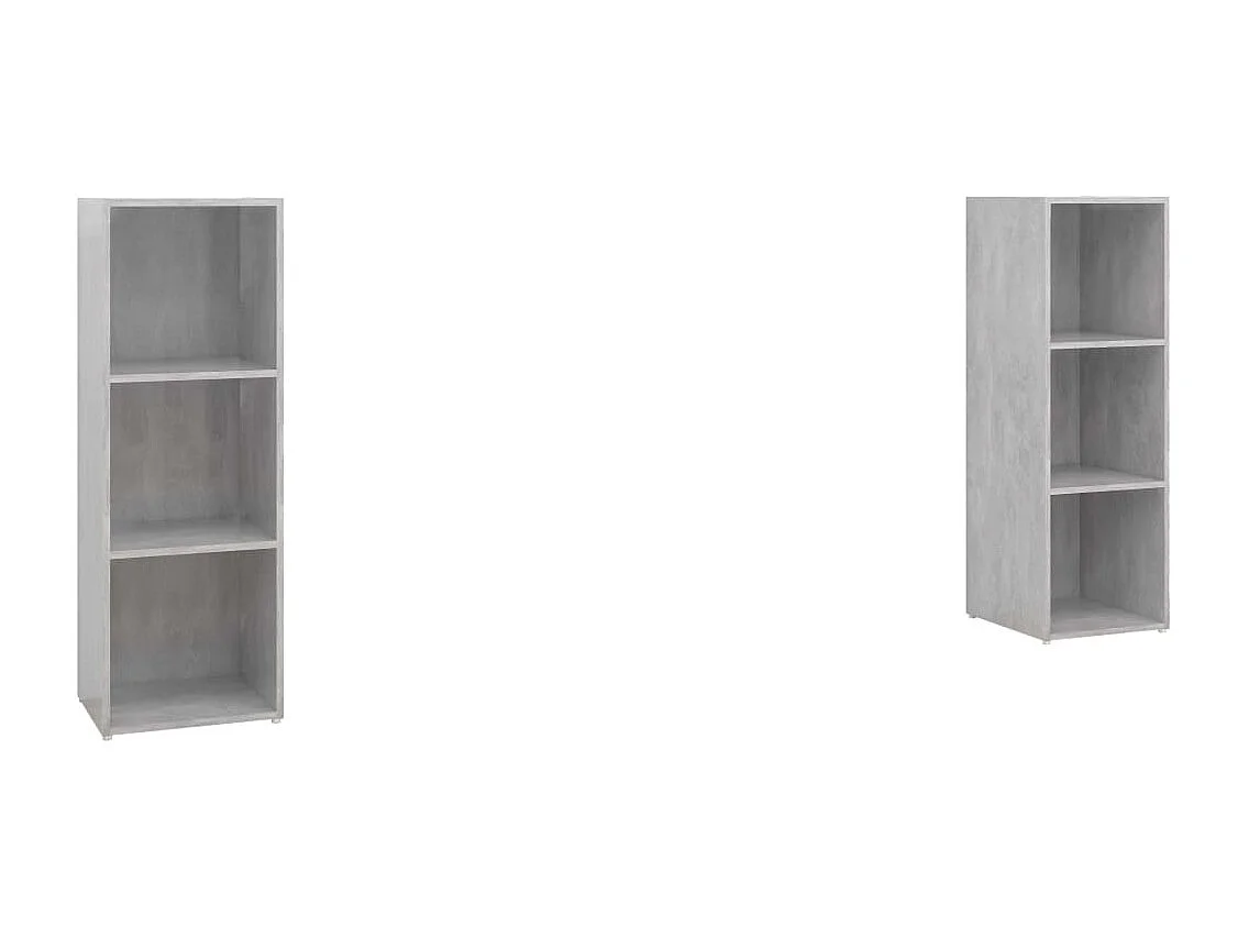 Helene Tv-meubelen 2 st 107x35x37 cm bewerkt houtbetongrijs