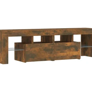 Hayo Tv-meubel LED-verlichting 140×36,5×40 cm gerookt eikenkleurig Hayo Tv-meubel LED-verlichting 140×36,5×40 cm gerookt eikenkleurig