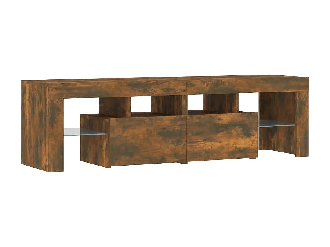 Hayo Tv-meubel LED-verlichting 140x36,5x40 cm gerookt eikenkleurig