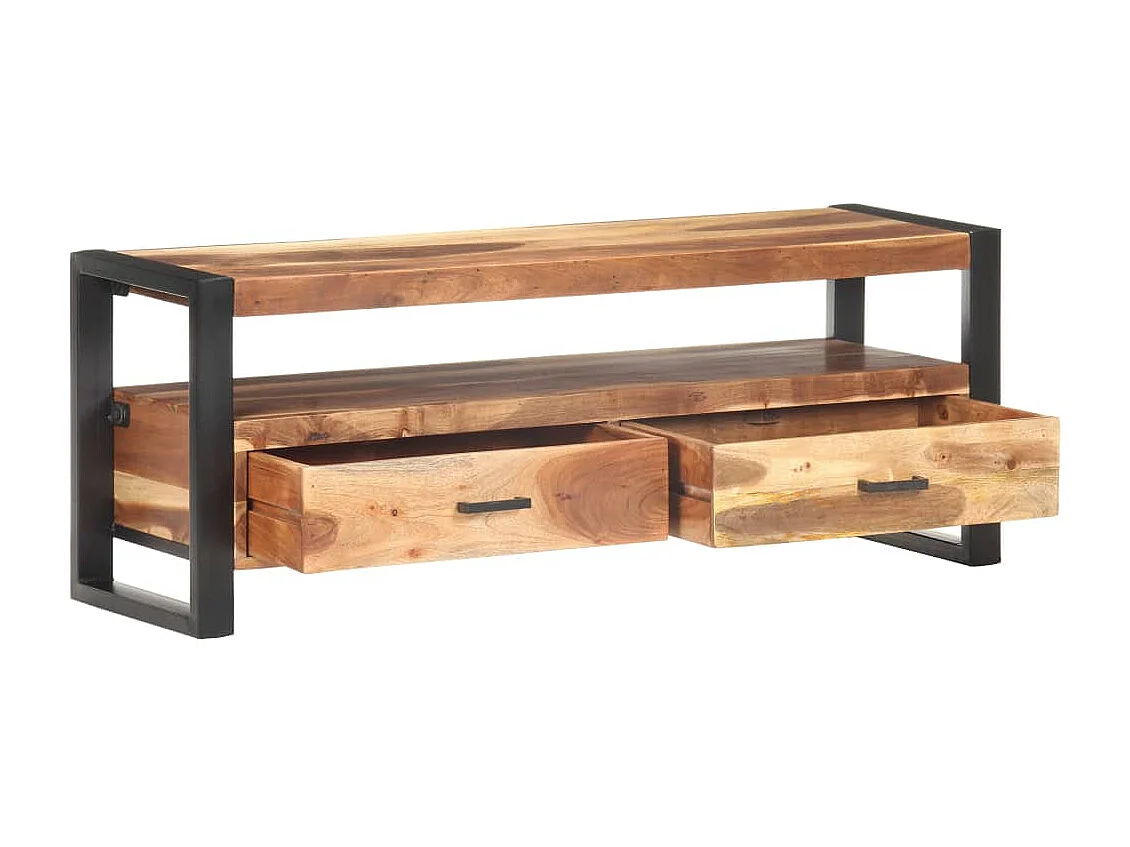 Gudrunn Tv-meubel 120x35x45 cm hout met honingkleurige afwerking