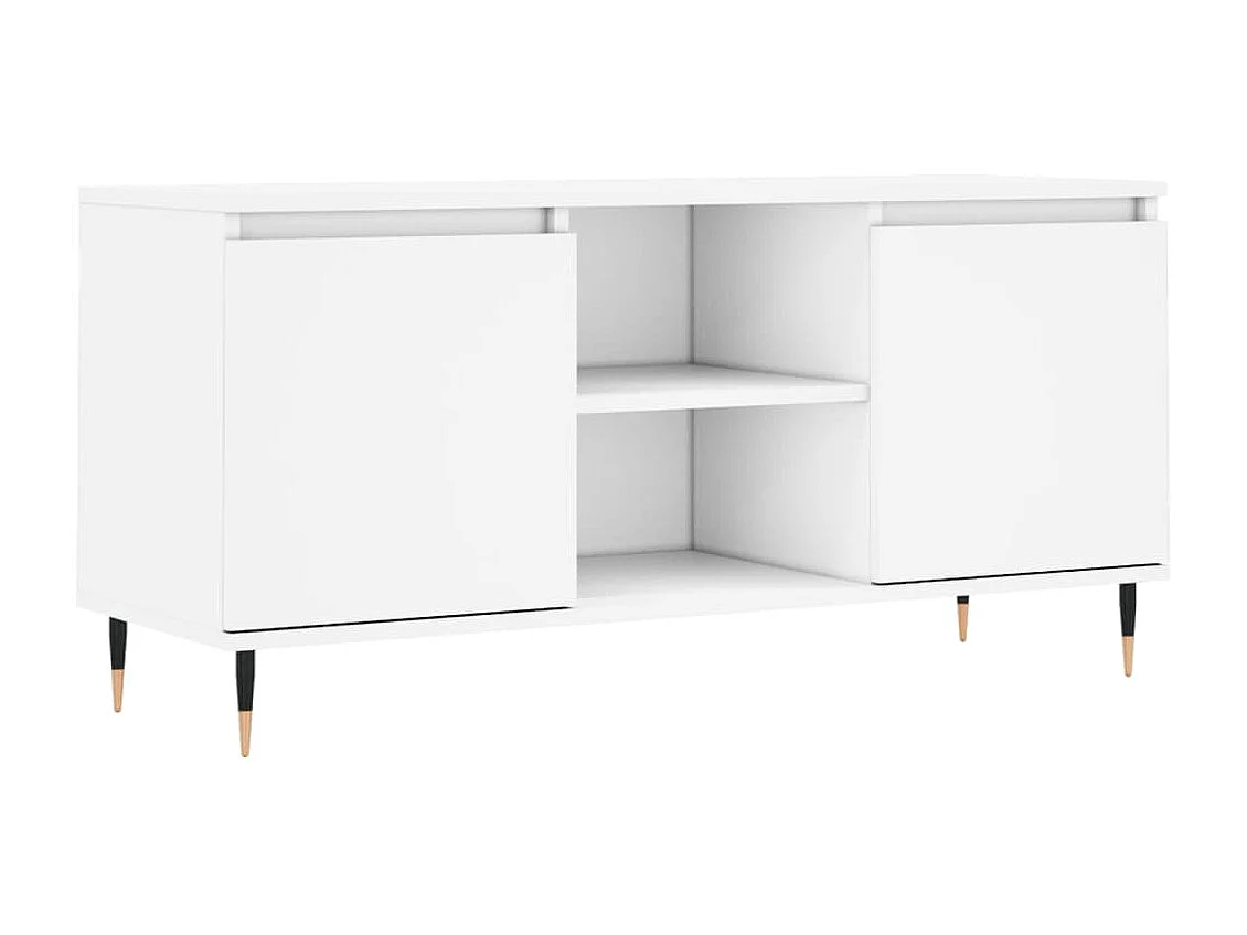 Grylor Tv-meubel 104x35x50 cm bewerkt hout wit