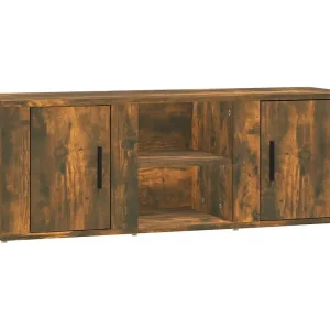 Hidran  Tv-meubel 100×31,5×35 cm bewerkt hout gerookt eikenkleurig