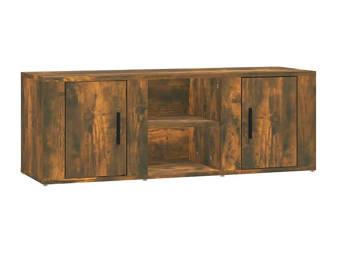 Hidran Tv-meubel 100x31,5x35 cm bewerkt hout gerookt eikenkleurig