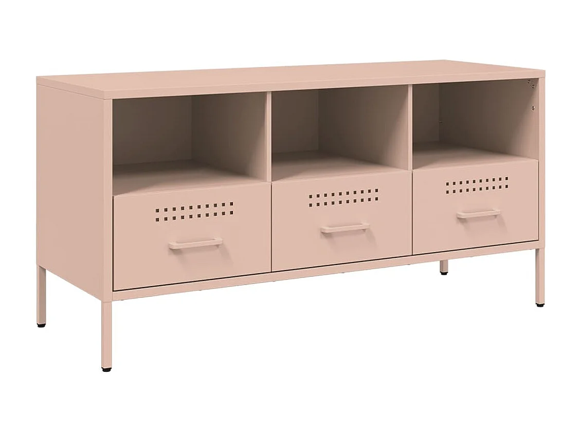 Gryln Tv-meubel 100,5x39x50,5 cm staal roze