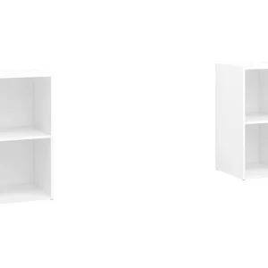Helene Tv-meubelen 2 st 72x35x36,5 cm bewerkt hout wit Helene Tv-meubelen 2 st 72x35x36,5 cm bewerkt hout wit