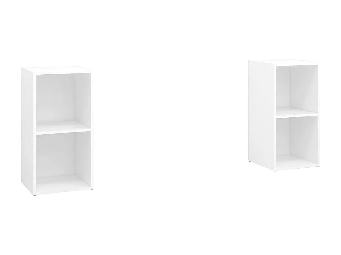 Helene Tv-meubelen 2 st 72x35x36,5 cm bewerkt hout wit