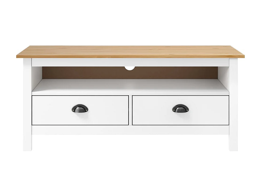 Heidi Tv-meubel ll 110x40x47 cm massief grenenhout wit