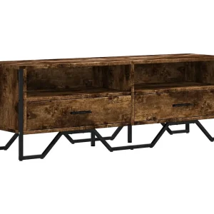 Henri-Jean Tv-meubel 122x34x41 cm bewerkt hout gerookt eikenkleurig Henri-Jean Tv-meubel 122x34x41 cm bewerkt hout gerookt eikenkleurig
