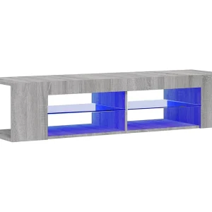 Henryetta Tv-meubel met LED-verlichting 135x39x30 cm grijs sonoma eiken Henryetta Tv-meubel met LED-verlichting 135x39x30 cm grijs sonoma eiken