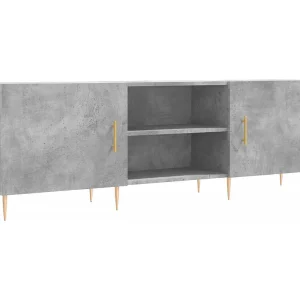 Hermanni Tv-meubel 150x30x50 cm bewerkt hout betongrijs Hermanni Tv-meubel 150x30x50 cm bewerkt hout betongrijs