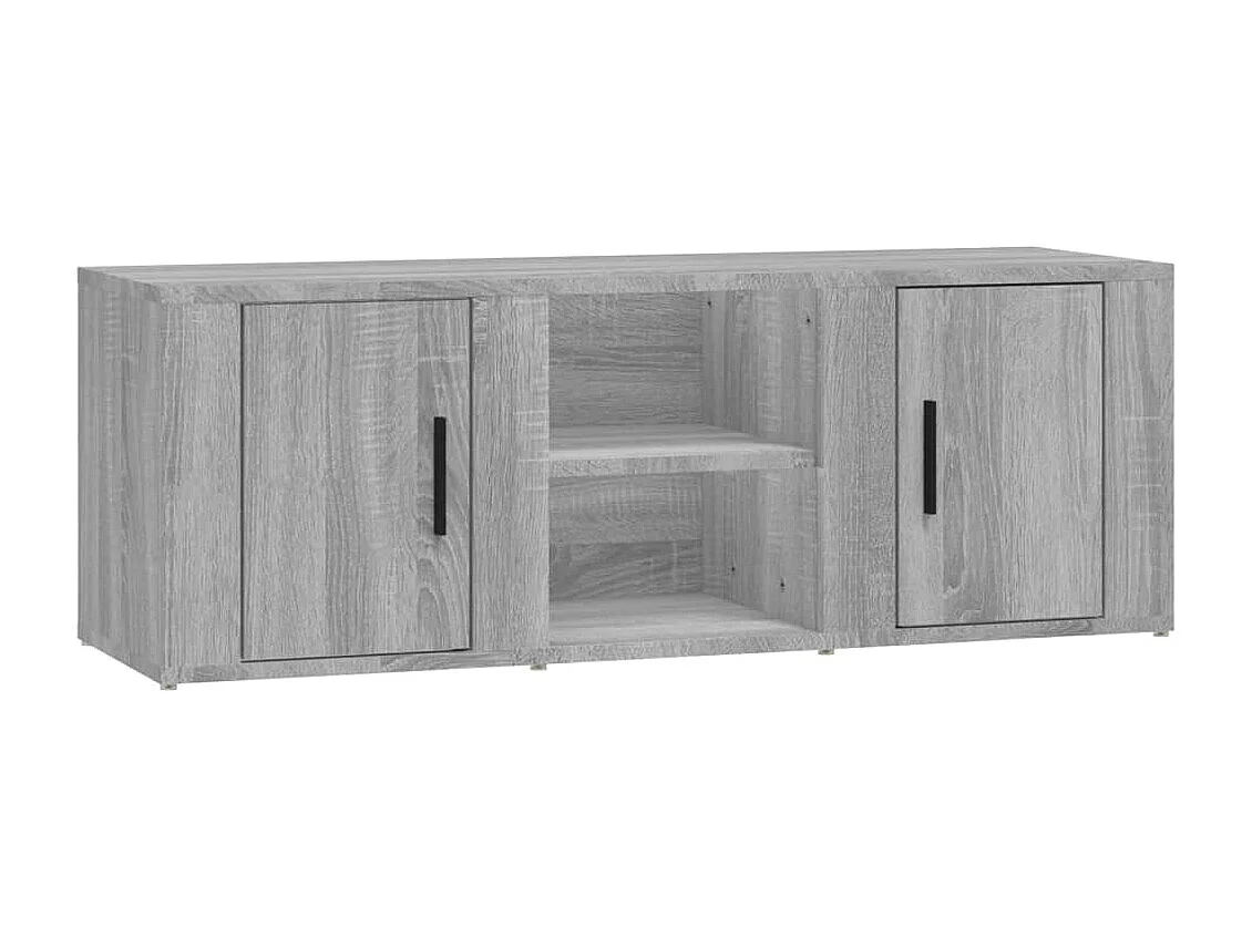 Hidran Tv-meubel 100x31,5x35 cm bewerkt hout grijs sonoma eikenkleurig