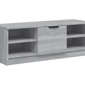 Hilrik  Tv-meubel 102×35,5×36,5 cm bewerkt hout grijs sonoma eikenkleur