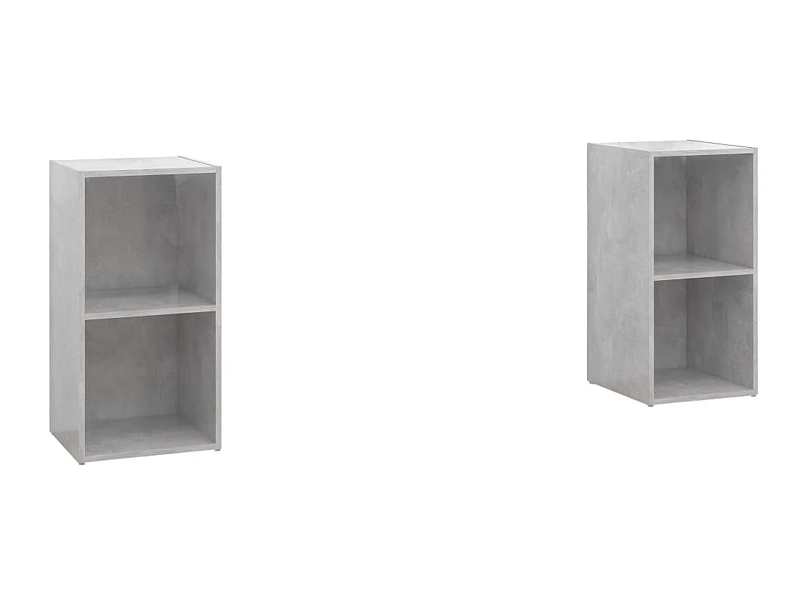 Helene Tv-meubelen 2 st 72x35x36,5 cm bewerkt houtbetongrijs