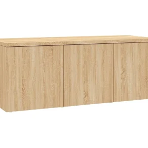 Hetty  Tv-meubel 80x34x30 cm bewerkt hout sonoma eikenkleurig