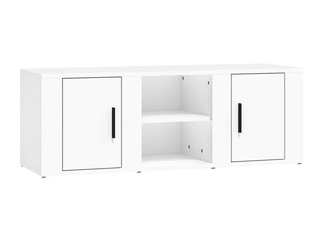 Hidran Tv-meubel 100x31,5x35 cm bewerkt hout wit