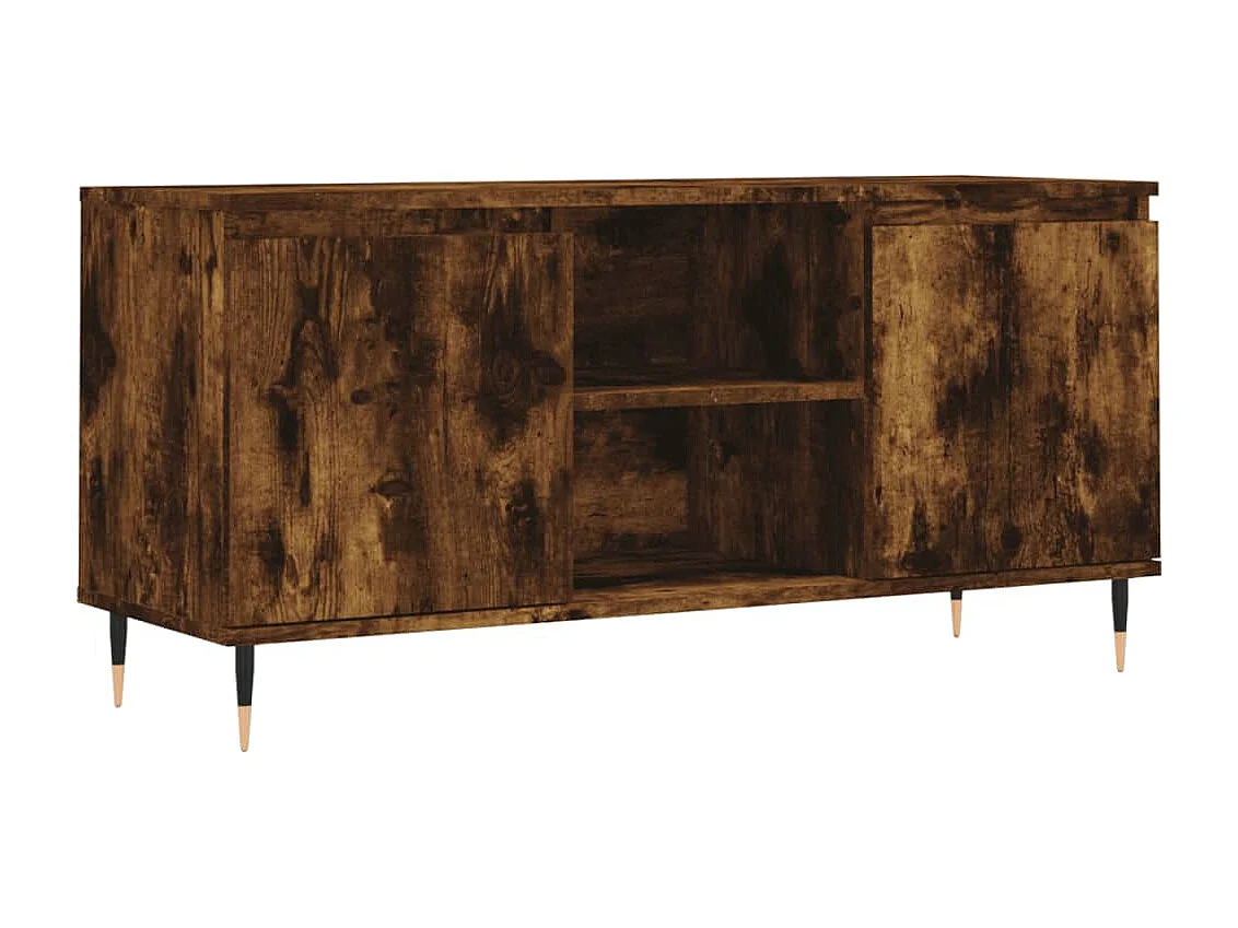 Grylor Tv-meubel 104x35x50 cm bewerkt hout gerookt eikenkleurig