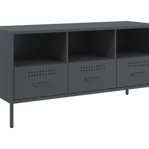 Gryln Tv-meubel 100,5x39x50,5 cm staal antracietkleurig Gryln Tv-meubel 100,5x39x50,5 cm staal antracietkleurig