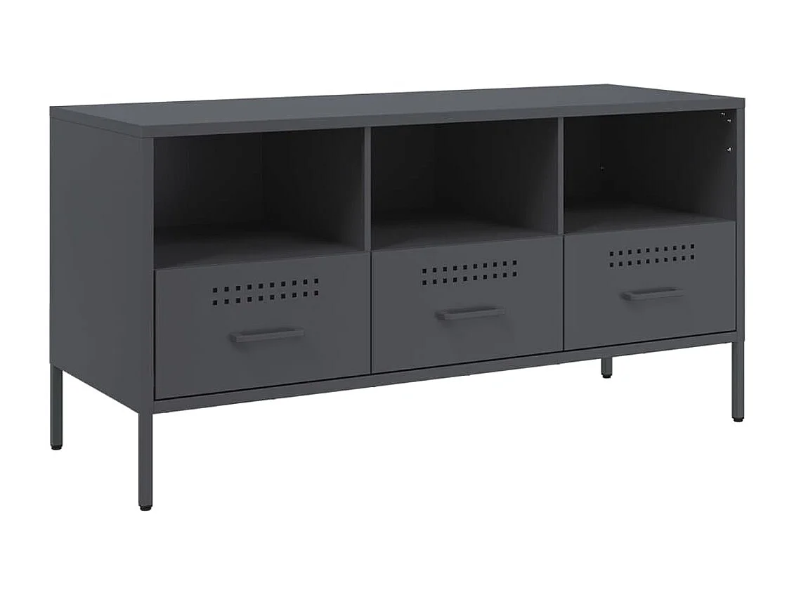Gryln Tv-meubel 100,5x39x50,5 cm staal antracietkleurig
