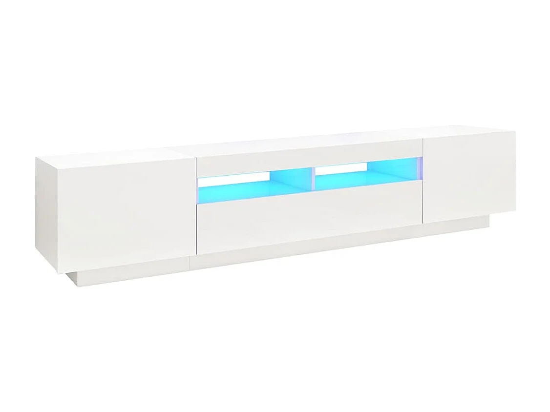 Havva Tv-meubel met LED-verlichting 200x35x40 cm wit