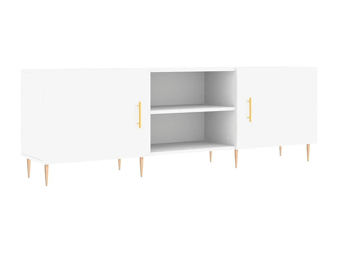 Hermanni Tv-meubel 150x30x50 cm bewerkt hout wit